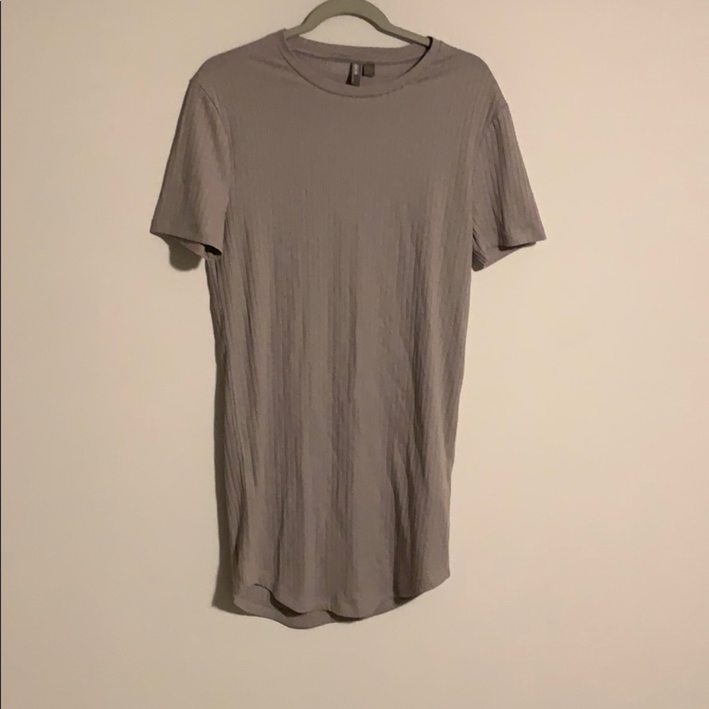 Longline ribbed ASOS fitted tee Men’s